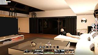 Sexy secretary in 3D saves addict