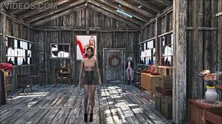 Fallout 4 Sexy Brunette at Home! Get Ready for Action!