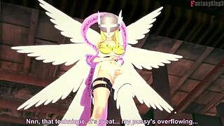 yo, angelwomon evolving just to get slammed in pov digimon fantasy, full-on wild!