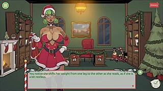 mrs santa teases with anal plug in xmas hentai