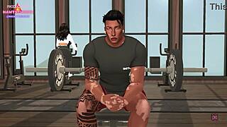 Keiko's hot solo gym session