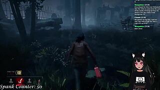 Hey, wanna see Vtuber LewdNeko get spanked while playing DBD? It's wild in part 2 with anime hentai vibes!