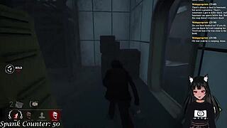 Vtuber Lewdneko's DBD gameplay and spanking