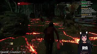 Hey, wanna see Vtuber LewdNeko get spanked while playing DBD? It's wild in part 2 with anime hentai vibes!