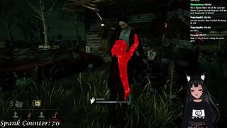 Vtuber Lewdneko's DBD gameplay and spanking