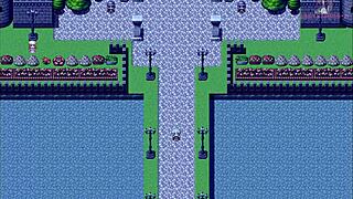 Female knight endures companion attacks in wedding 03.