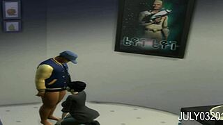 Watch this voyeur action! Lady from Chinese restaurant sucking black cock in bathroom hentai.