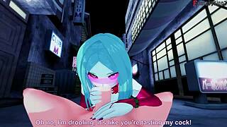 rebecca giving blowjob in night city cyberpunk fantasyking3 full scene