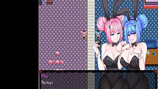 domina hentai game with mika and maki face sittin on me