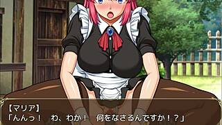 Steamy anime maid and lover
