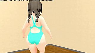 Hey, check this dancing curvy animation girl from Kyo – so plump and fun! 💃