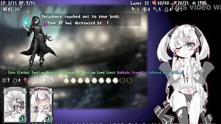 masturbating through lost chapter hentai video game levels in detailed anime gameplay session 2.