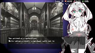 masturbating through lost chapter hentai video game levels in detailed anime gameplay session 2.