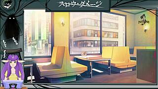 in this gay hentai, the skinny brunette takes slow damage from the muscular guy part fifteen