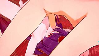 Hu Taos bouncing boobs in 3D sex