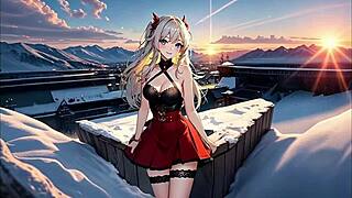 Meira Tsukino's hourglass curves on display