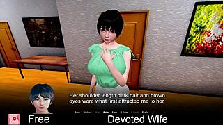 Cartoon-style fantasy world for married woman