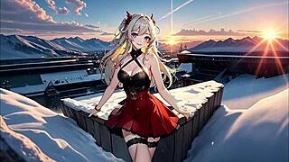 Meira Tsukino's hourglass curves on display