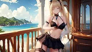Blonde awaits surprise balcony visitors