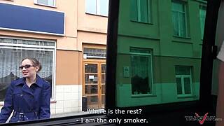 Naughty secretary in public porn