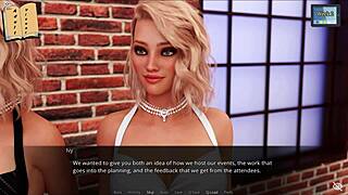 Anime-style cartoon porn game with huge breasted women