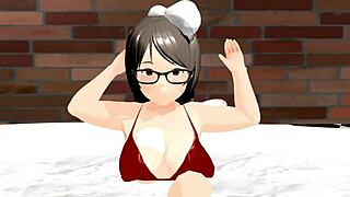 Kyo's Anime Girl in Bubble Bath Hiding Her Body 🛁😉