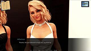 Anime-style cartoon porn game with huge breasted women