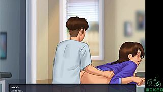 Big-boobed babes in missionary position