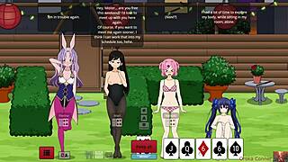 strip poker turns wild as she touches herself 😏