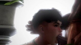 Femboy gets deepthroat in SL
