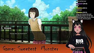 Lewdneko Plays Sweetest Monster Part 3 - Petite Halloween Game Thrills