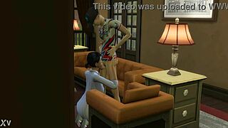 watching her deepthroat that cock at the sleepover hints at hidden desires in voyeur life 2