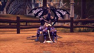 ओह मैन, लेवल 4 गेम में बड़ी टिट्स वाली फीमेल सक्सबस को ब्रीडिंग वाइल्ड हो जाती है कम और अस्स शेकिंग के साथ