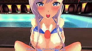 Belfast Bikini Pov Sex In Public Pool Azur Lane