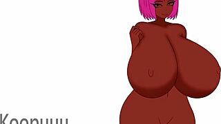 in this porn speed painting session, an artist creates extra large breasts on a cute asian hentai slut.