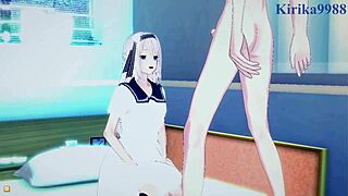 Kaguya and Miyuki in 3D porn