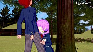 deep emotions surge during outdoor uniform play with sexy teen 18+ in 3d cartoon hentai anime party cum