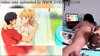 Reaccion a hentai, so hot with hermanastra, jerking me off! 🔥