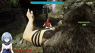 Horny Blonde In Outfit Fucked By Fat Old Man! Catch Me Gameplay Action!