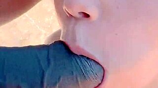 Asian beauty gets pierced cock