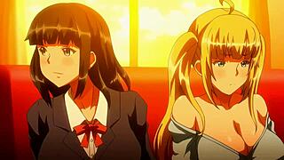 चिको दो बड़ी टिट्स वाली लड़कियों को बड़ी गंद के साथ ऐनिमे हेंटाई में फोलता है