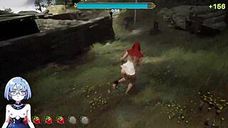 Horny Blonde In Outfit Fucked By Fat Old Man! Catch Me Gameplay Action!