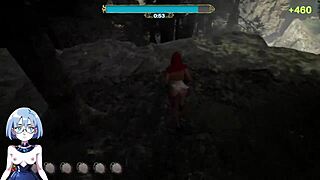 Horny Blonde In Outfit Fucked By Fat Old Man! Catch Me Gameplay Action!