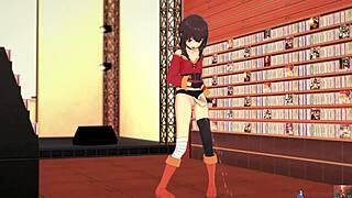 Oh Megumin cosplayer, let me explore your big tits in this sensual missionary pov show.