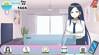 she got really horny playing with megu in this naked 3d japanese hentai game ep 5