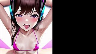 horny gamer babe reaches intense orgasm in sexy hentai tale