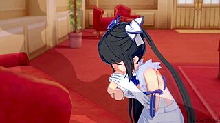 Danmachi Petite Hestia Has Sex In Mansion