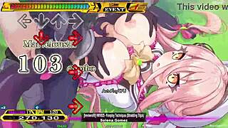 DDR Chart Slow Down with Cute Big Tits Dancing