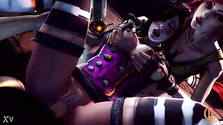 mad moxxi and lilith go wild with succubus blowjob action in borderlands animation