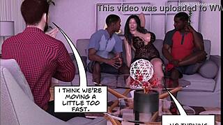 Husband watches wife's double penetration
